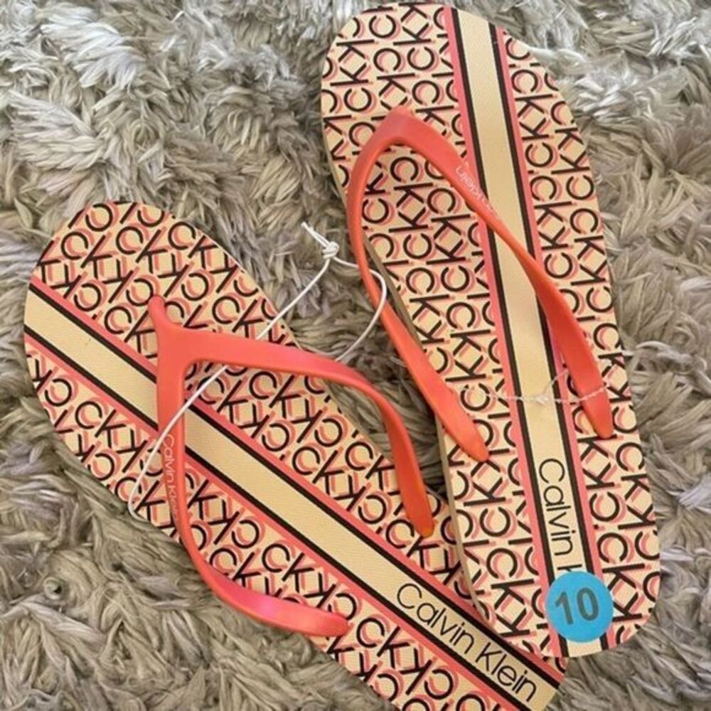 CALVIN KLEIN CK Logo Women's Flip‎ Flop
